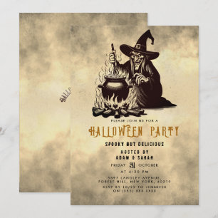 Halloween Witch Dinner Invitation