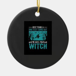 Halloween Witch DNA Test Design Ceramic Tree Decoration