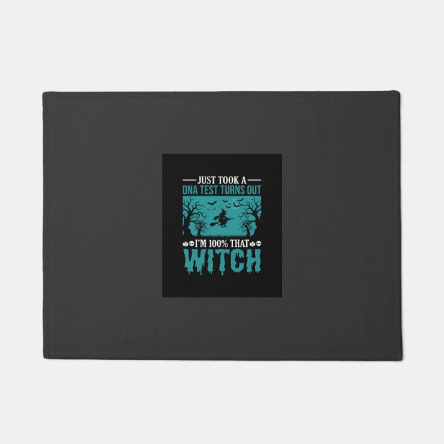 Halloween Witch DNA Test Design Doormat (Front)