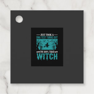 Halloween Witch DNA Test Design Favour Tags