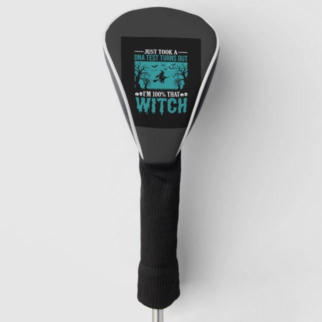 Halloween Witch DNA Test Design Golf Head Cover (Front)