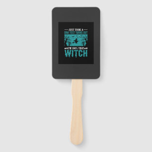 Halloween Witch DNA Test Design Hand Fan