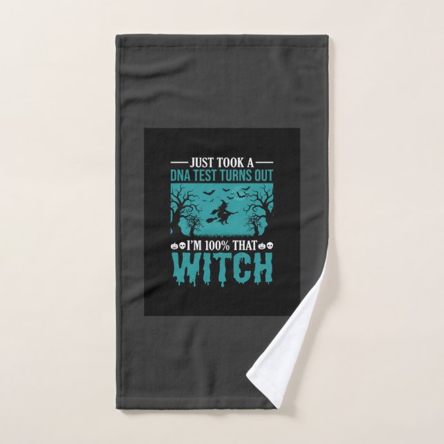 Halloween Witch DNA Test Design Hand Towel (Hand Towel)