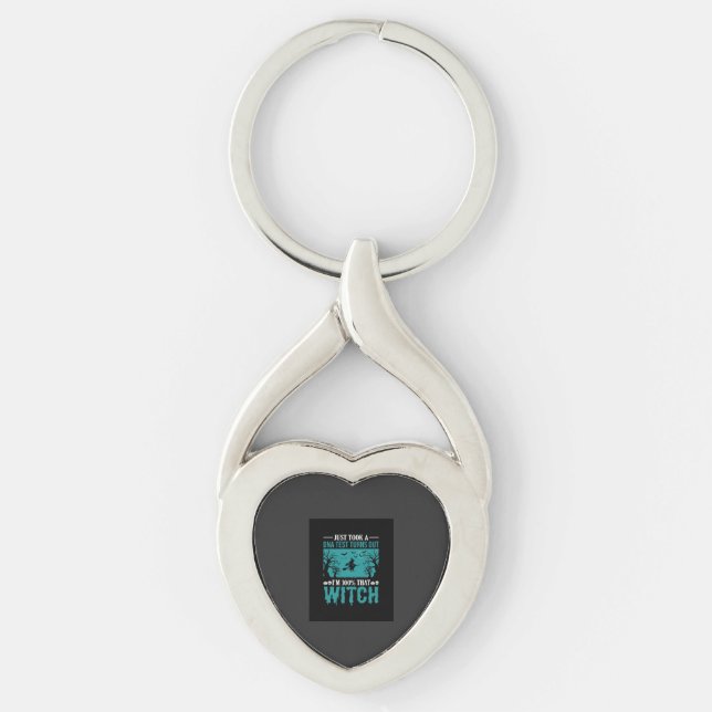 Halloween Witch DNA Test Design Key Ring (Front)