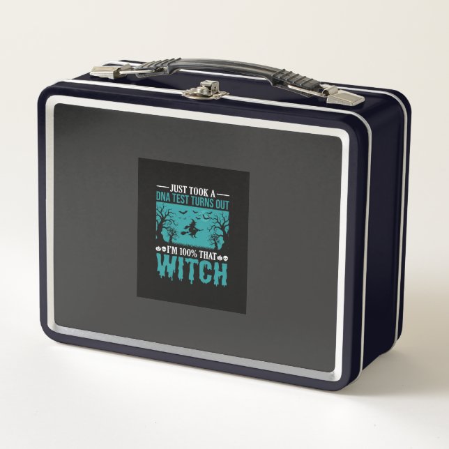 Halloween Witch DNA Test Design Metal Lunch Box (Front)