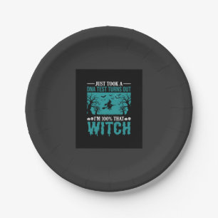 Halloween Witch DNA Test Design Paper Plate