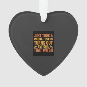 Halloween Witch DNA Test Funny Design Ornament