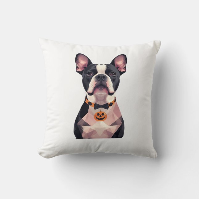Halloween witch dog Classic T-Shirt Cushion (Front)
