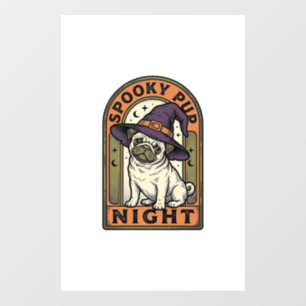 Halloween Witch Dog Vintage Engraving Shirt Design