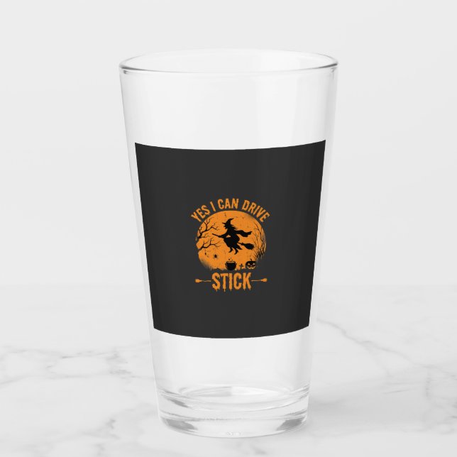 Halloween Witch Drive Stick Graphic_1 Glass (Front)