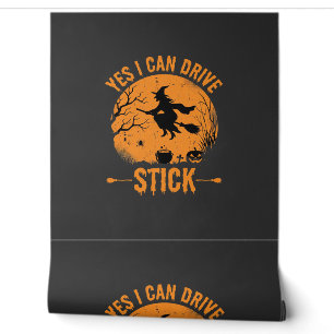 Halloween Witch Drive Stick Graphic_1 Wallpaper
