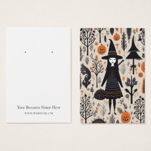 Halloween Witch Earring Display Card