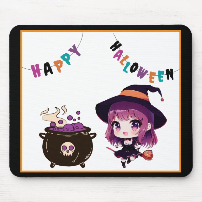 Halloween/witch/fall/October Mouse Pad (Front)