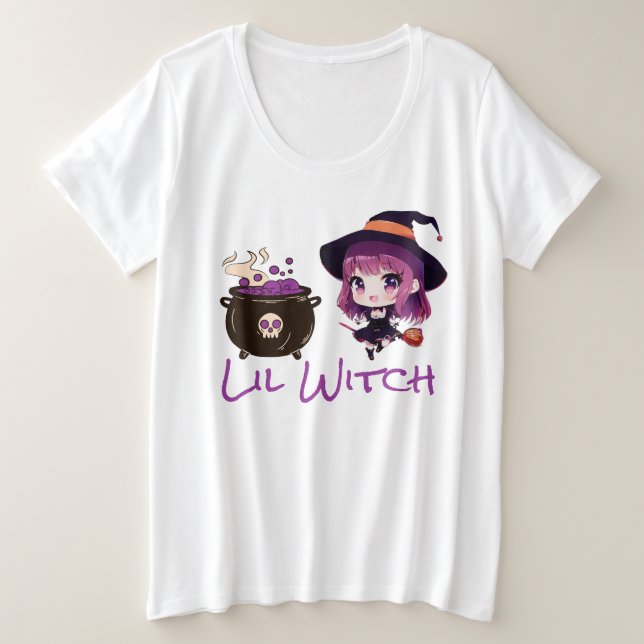 Halloween/witch/fall/October Plus Size T-Shirt (Design Front)