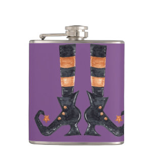 Halloween Witch Feet Hip Flask