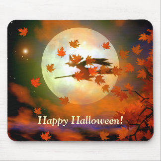 Halloween Witch Flight Mouse Pad