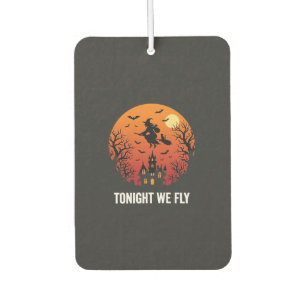 Halloween Witch Flying Night Graphic Design_1 Car Air Freshener