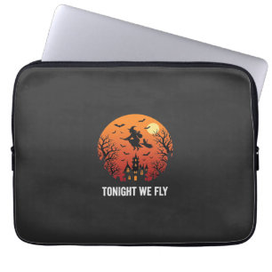 Halloween Witch Flying Night Graphic Design_1 Laptop Sleeve