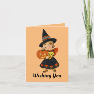 Halloween Witch Folded Greeting Card