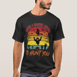 Halloween Witch Ghost Graveyard Vintage T-Shirt