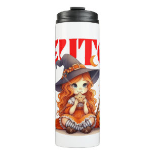 Halloween Witch Girl Thermal Tumbler