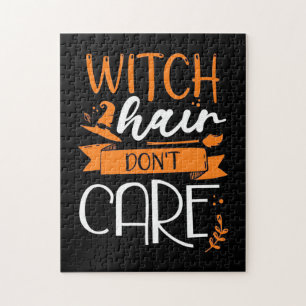 Halloween Witch Hair Do Not Cair Jigsaw Puzzle
