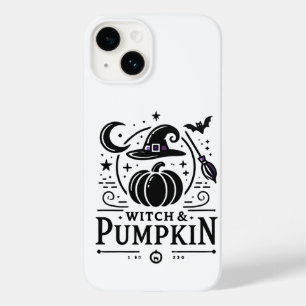 Halloween Witch Hat and Pumpkin Design Magic Art Case-Mate iPhone 14 Case