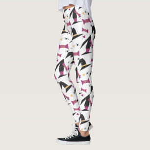 Halloween Witch Hat Candy Spider Leggings