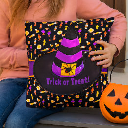Halloween Witch Hat / Trick or Treat Cushion