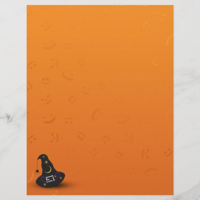 Halloween Witch Hat with Spider (Front)