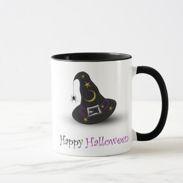 Halloween Witch Hat with Spider - Mug (Right)