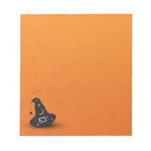 Halloween Witch Hat with Spider Notepad