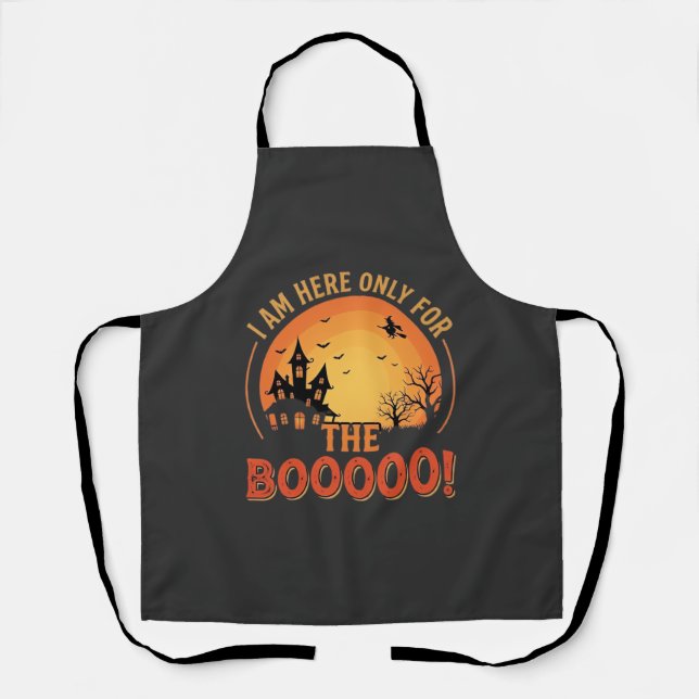 Halloween Witch Haunted House Boo Design_1 Apron (Front)