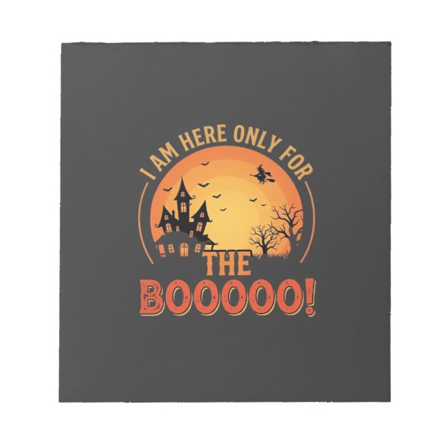 Halloween Witch Haunted House Boo Design_1 Notepad (Front)