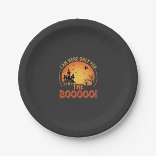 Halloween Witch Haunted House Boo Design_1 Paper Plate