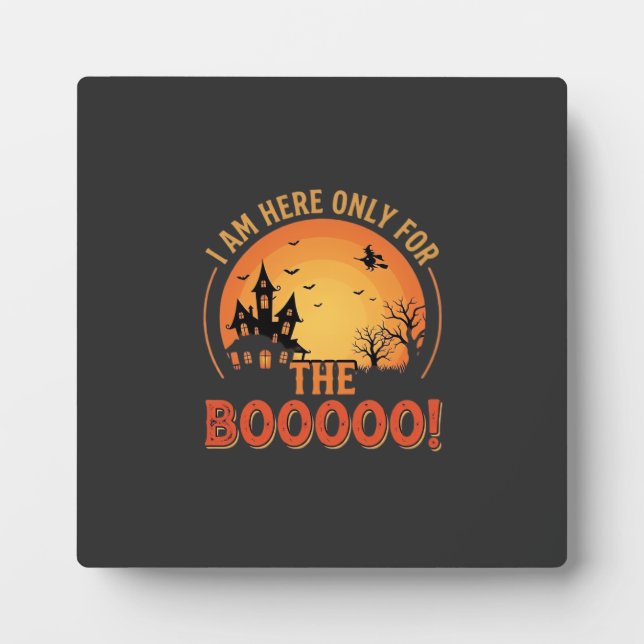 Halloween Witch Haunted House Boo Design_1 Plaque (Front)