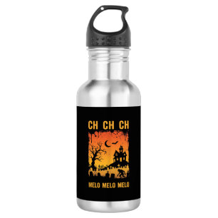 Halloween Witch Haunted House Silhouette Art_1 532 Ml Water Bottle