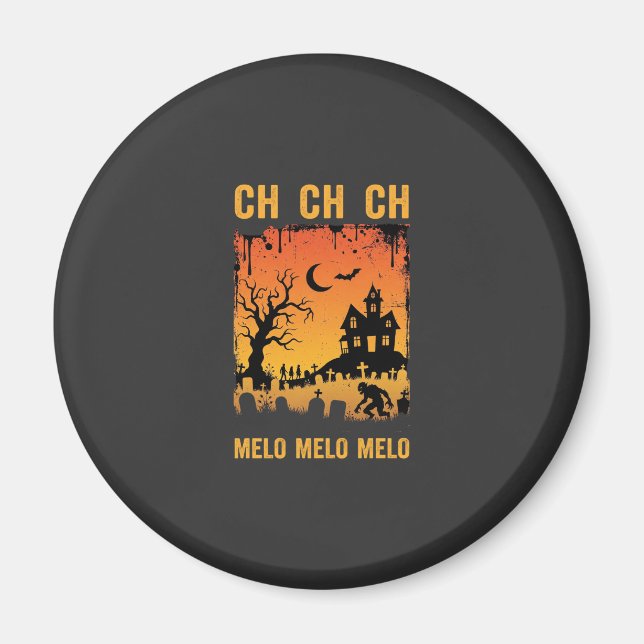 Halloween Witch Haunted House Silhouette Art_1 Magnet (Front)