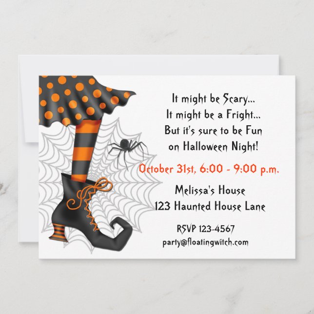 Halloween Witch Invitation (Front)