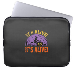 Halloween Witch Jack O Lantern It's Alive Laptop Sleeve