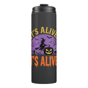 Halloween Witch Jack O Lantern It's Alive Thermal Tumbler
