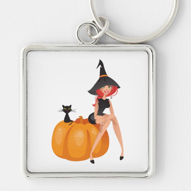 HALLOWEEN WITCH KEY RING (Front)