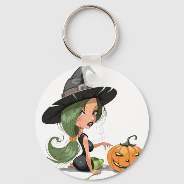 Halloween Witch Key Ring (Front)