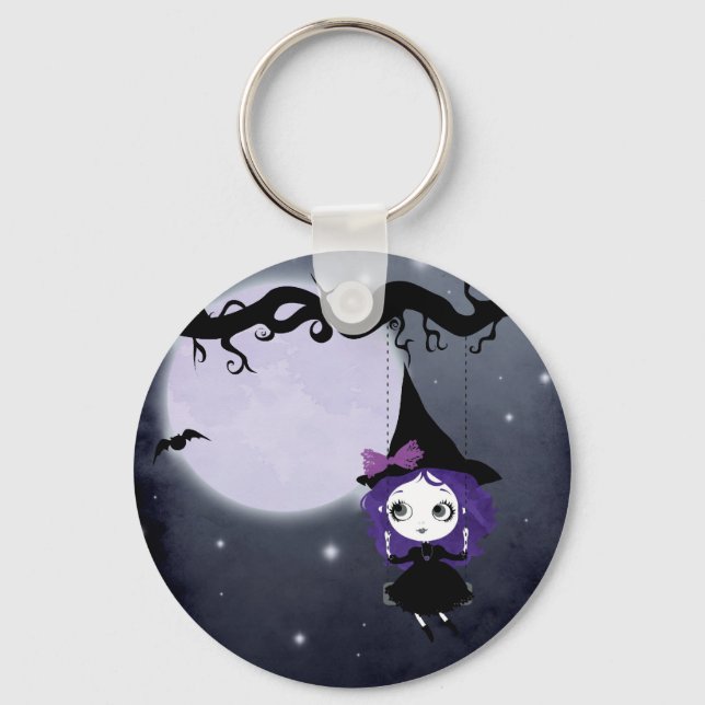 Halloween Witch Keychan Key Ring (Front)