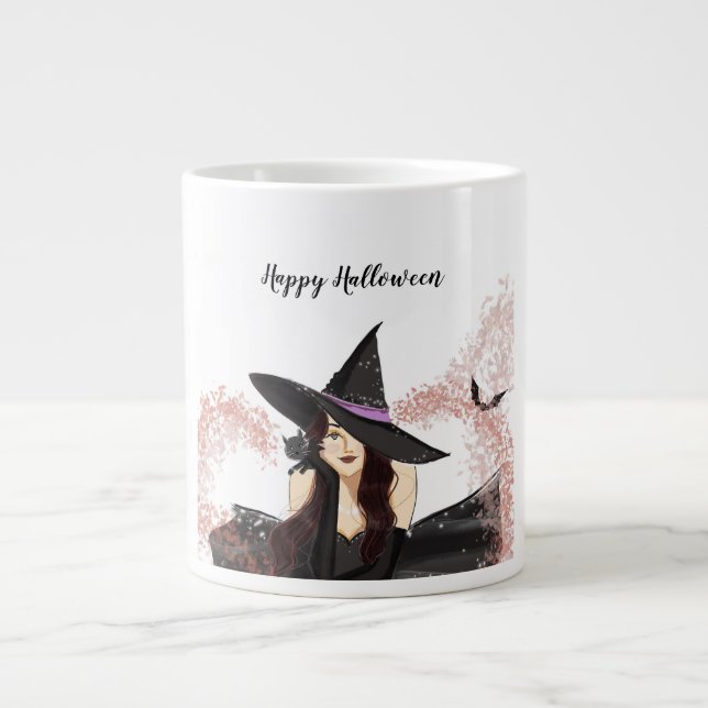 halloween, witch large coffee mug (Front)