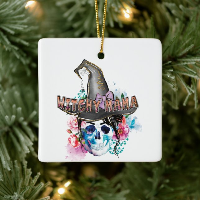 Halloween Witch Magic Witchy Ceramic Ornament (Tree)