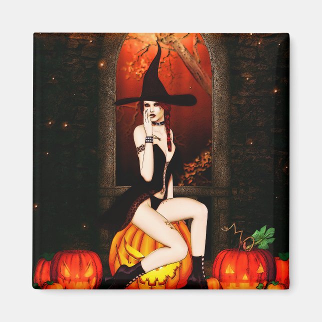 Halloween Witch Magnet (Front)