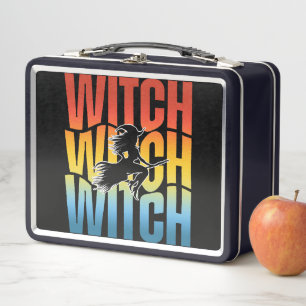 HALLOWEEN WITCH METAL LUNCH BOX