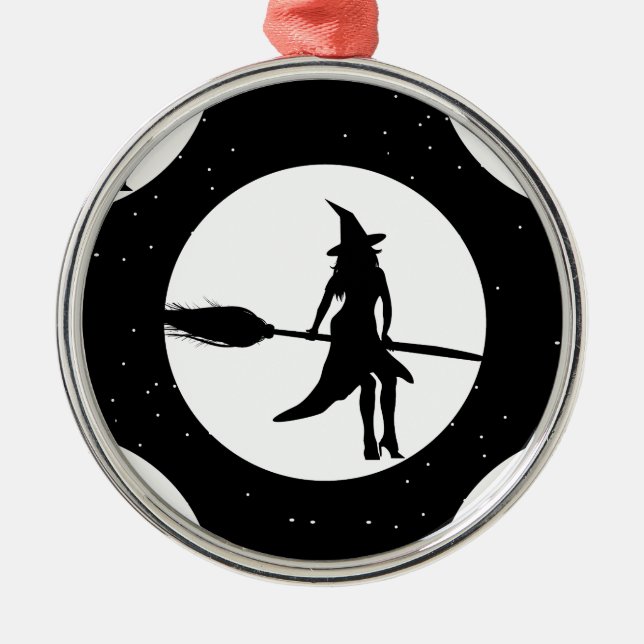 halloween witch metal tree decoration (Front)