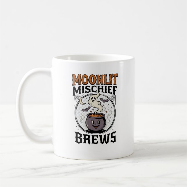 Halloween Witch Moon Mischief Coffee Mug (Left)